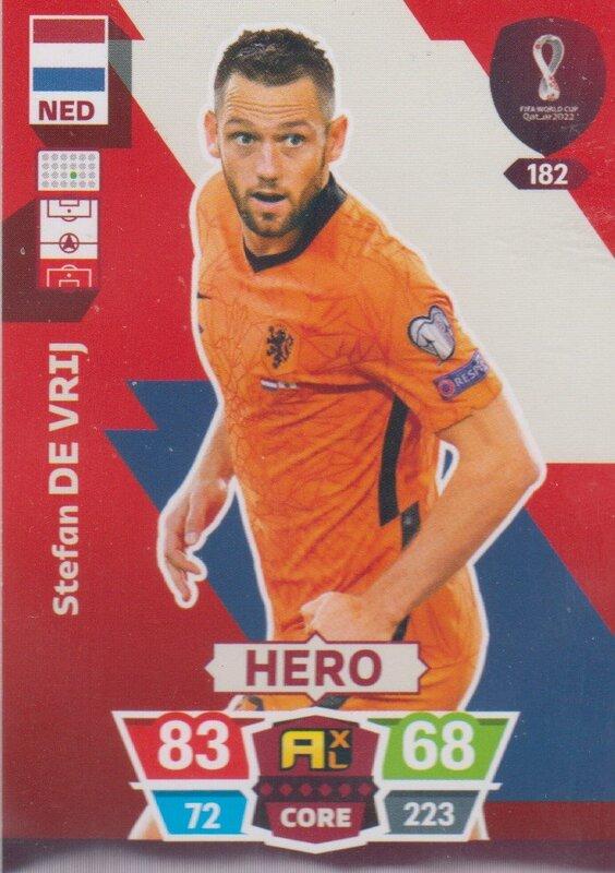 Adrenalyn World Cup 2022 - 182 - Stefan de Vrij (Netherlands) - Heroes