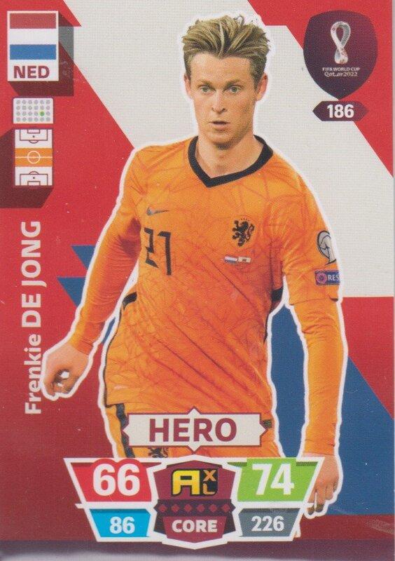 Adrenalyn World Cup 2022 - 186 - Frenkie de Jong (Netherlands) - Heroes