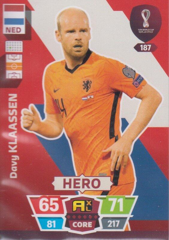 Adrenalyn World Cup 2022 - 187 - Davy Klaassen (Netherlands) - Heroes