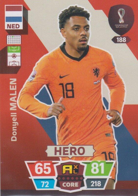 Adrenalyn World Cup 2022 - 188 - Donyell Malen (Netherlands) - Heroes