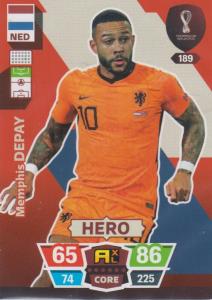 Adrenalyn World Cup 2022 - 189 - Memphis Depay (Netherlands) - Heroes