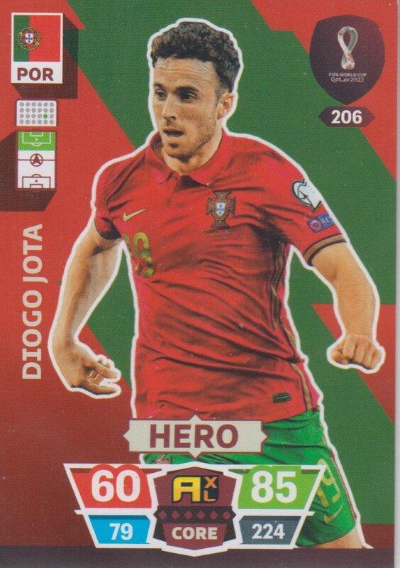 Adrenalyn World Cup 2022 - 206 - Diogo Jota (Portugal) - Heroes