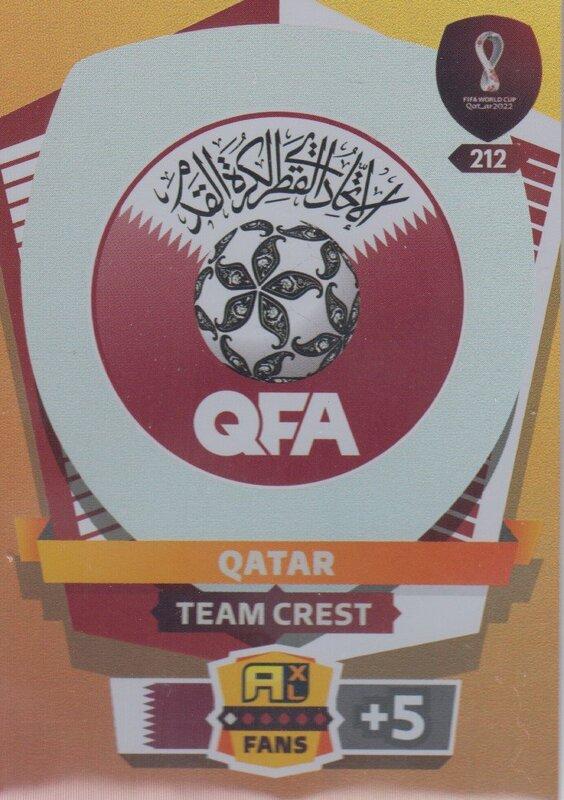 Adrenalyn World Cup 2022 - 212 - Team Crest (Qatar) - Team Crests