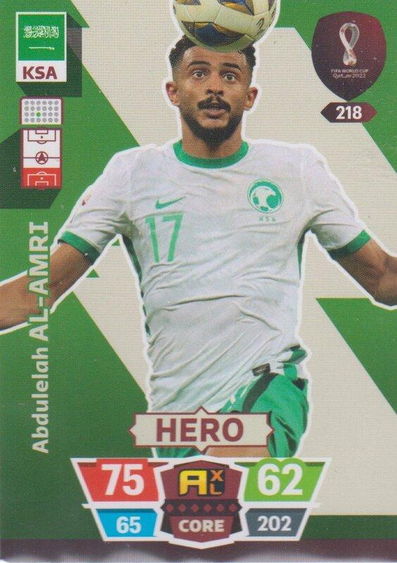 Adrenalyn World Cup 2022 - 218 - Abdulelah Al-Amri (Saudi Arabia) - Heroes