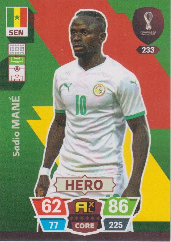 Adrenalyn World Cup 2022 - 233 - Sadio Mané (Senegal) - Heroes