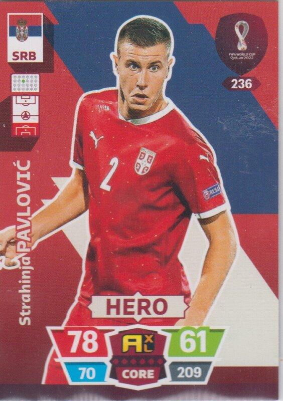 Adrenalyn World Cup 2022 - 236 - Strahinja Pavlović (Serbia) - Heroes