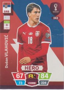 Adrenalyn World Cup 2022 - 243 - Dušan Vlahović (Serbia) - Heroes
