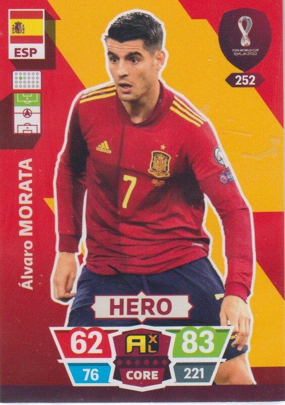 Adrenalyn World Cup 2022 - 252 - Álvaro Morata (Spain) - Heroes