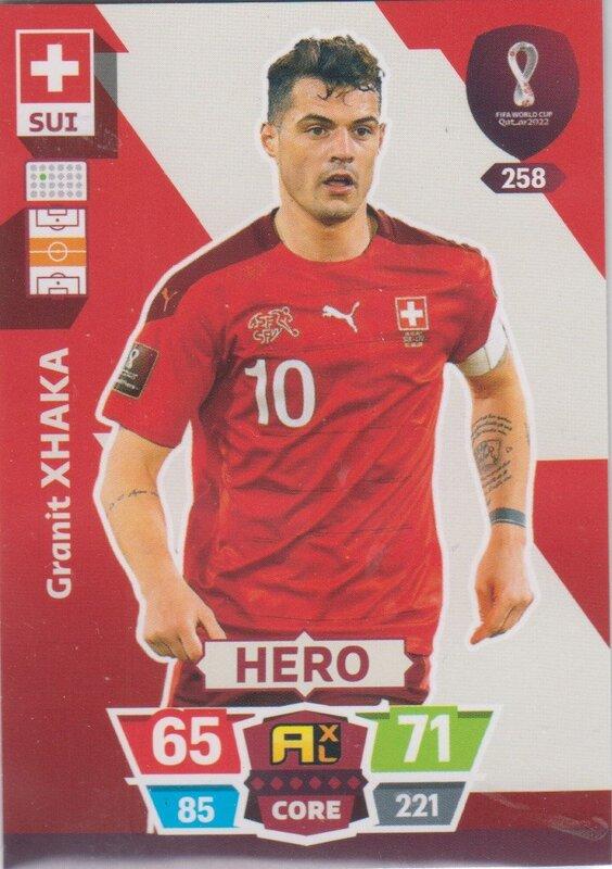 Adrenalyn World Cup 2022 - 258 - Granit Xhaka (Switzerland) - Heroes