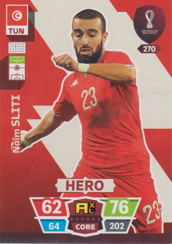 Adrenalyn World Cup 2022 - 270 - Naïm Sliti (Tunisia) - Heroes