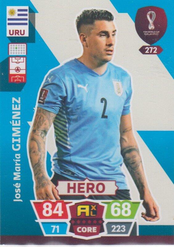 Adrenalyn World Cup 2022 - 272 - José Maria Giménez (Uruguay) - Heroes