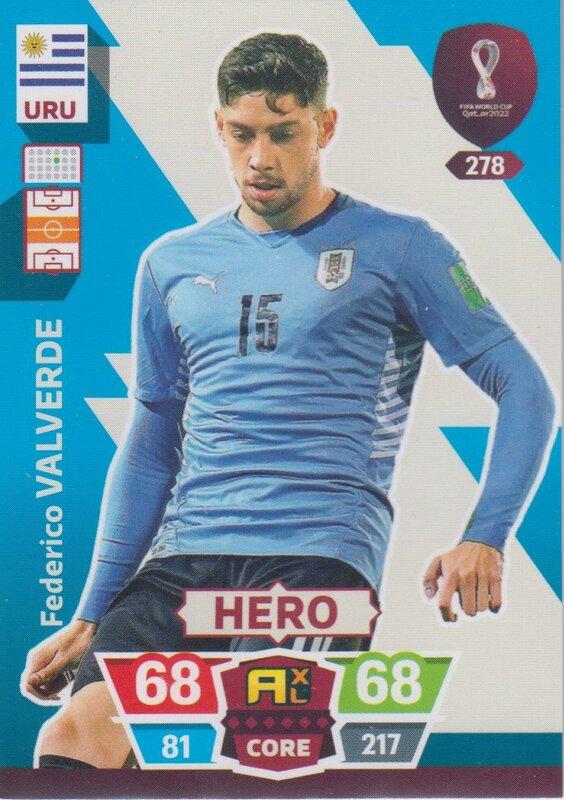 Adrenalyn World Cup 2022 - 278 - Federico Valverde (Uruguay) - Heroes