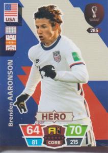 Adrenalyn World Cup 2022 - 285 - Brenden Aaronson (USA) - Heroes