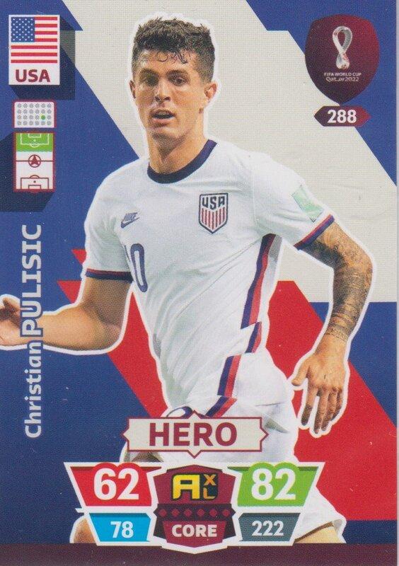 Adrenalyn World Cup 2022 - 288 - Christian Pulisic (USA) - Heroes