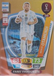 Adrenalyn World Cup 2022 - 289 - Nicolás Otamendi (Argentina) - Fans’ Favourites