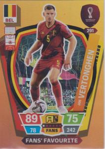 Adrenalyn World Cup 2022 - 291 - Jan Vertonghen (Belgium) - Fans’ Favourites