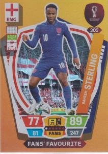 Adrenalyn World Cup 2022 - 305 - Raheem Sterling (England) - Fans’ Favourites