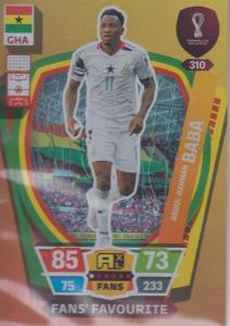 Adrenalyn World Cup 2022 - 310 - Abdul-Rahman Baba (Ghana) - Fans’ Favourites