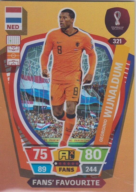 Adrenalyn World Cup 2022 - 321 - Georginio Wijnaldum (Netherlands) - Fans’ Favourites