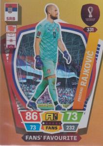 Adrenalyn World Cup 2022 - 331 - Predrag Rajković (Serbia) - Fans’ Favourites