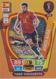 Adrenalyn World Cup 2022 - 333 - Jordi Alba (Spain) - Fans’ Favourites