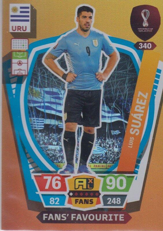 Adrenalyn World Cup 2022 - 340 - Luis Suárez (Uruguay) - Fans’ Favourites