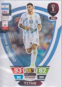 Adrenalyn World Cup 2022 - 343 - Cristian Romero (Argentina) - Titans