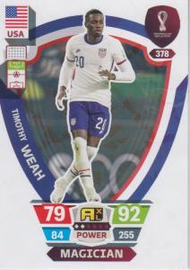 Adrenalyn World Cup 2022 - 378 - Timothy Weah (USA) - Magician