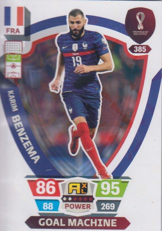 Adrenalyn World Cup 2022 - 385 - Karim Benzema (France) - Goal Machines