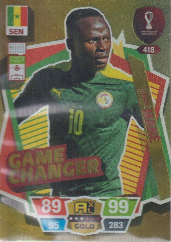 Adrenalyn World Cup 2022 - 418 - Sadio Mané (Senegal) - Game Changer