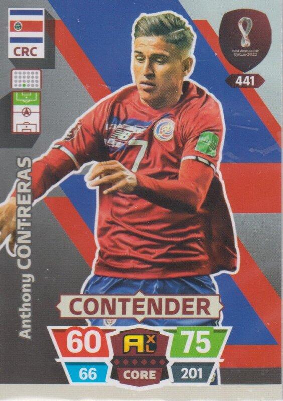 Adrenalyn World Cup 2022 - 441 - Anthony Contreras (Costa Rica) - Contenders