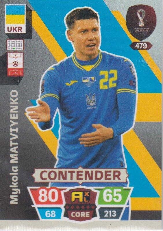 Adrenalyn World Cup 2022 - 479 - Mykola Matviyenko (Ukraine) - Contenders
