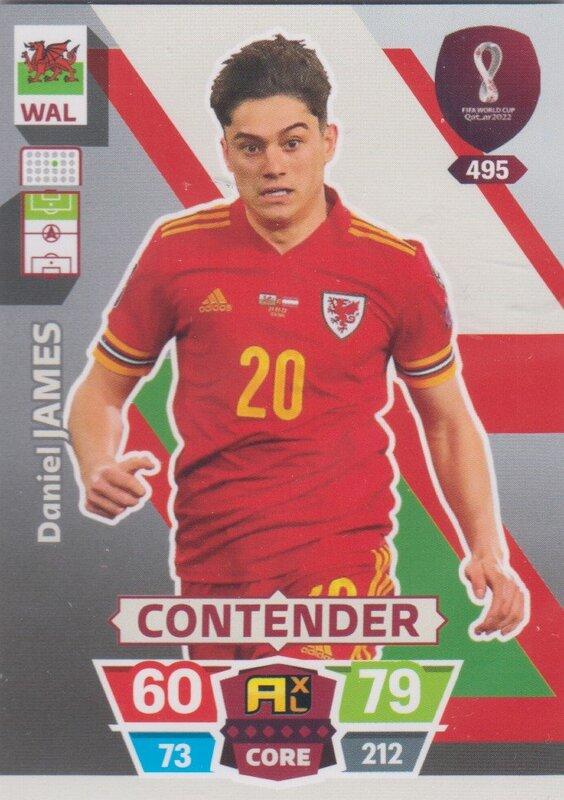 Adrenalyn World Cup 2022 - 495 - Daniel James (Wales) - Contenders