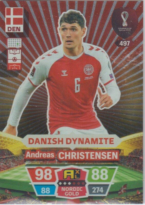 Adrenalyn World Cup 2022 - 497 - Andreas Christensen (Denmark) - Danish Dynamite