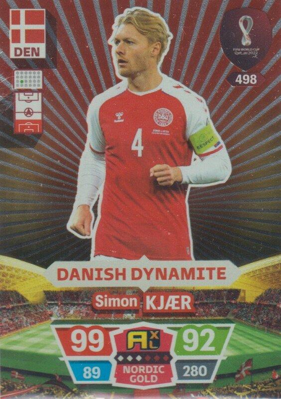 Adrenalyn World Cup 2022 - 498 - Simon Kjær (Denmark) - Danish Dynamite