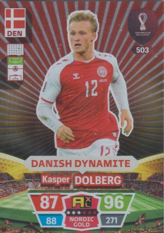 Adrenalyn World Cup 2022 - 503 - Kasper Dolberg (Denmark) - Danish Dynamite