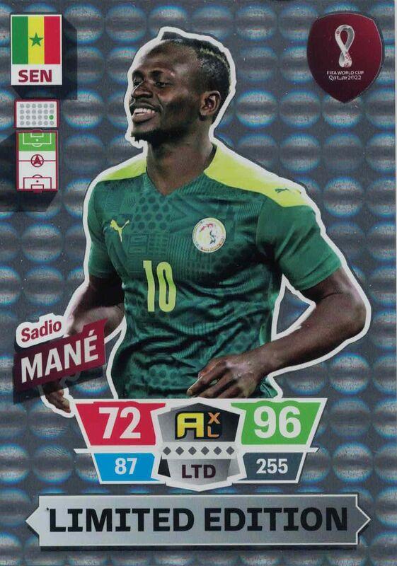 XXL Adrenalyn World Cup 2022 - Sadio Mané / Sadio Mane - Limited Edition - XXL [Large card]