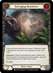 WTR018 - Barraging Beatdown (Yellow) - Rare - Rainbow Foil