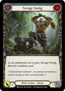 WTR022 - Savage Swing (Blue) - Common - Rainbow Foil
