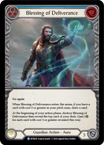 WTR056 - Blessing of Deliverance (Blue) - Rare - Rainbow Foil