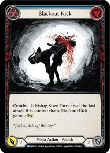 WTR091 - Blackout Kick (Blue) - Rare - Rainbow Foil