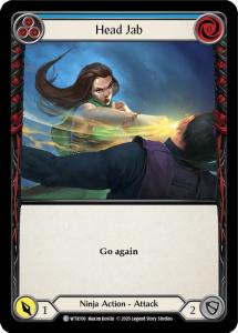 WTR100 - Head Jab (Blue) - Common - Rainbow Foil