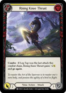 WTR105 - Rising Knee Thrust (Yellow) - Common - Rainbow Foil