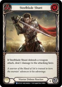 WTR128 - Steelblade Shunt (Blue) - Rare - Rainbow Foil