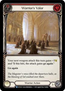 WTR129 - Warrior's Valor (Red) - Rare - Rainbow Foil