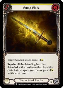 WTR136 - Biting Blade (Yellow) - Common - Rainbow Foil