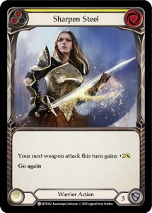 WTR142 - Sharpen Steel (Yellow) - Common - Rainbow Foil