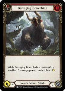 WTR176 - Barraging Brawnhide (Red) - Common - Rainbow Foil