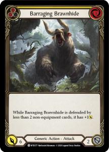 WTR177 - Barraging Brawnhide (Yellow) - Common - Rainbow Foil