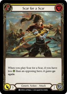 WTR192 - Scar for a Scar (Yellow) - Common - Rainbow Foil